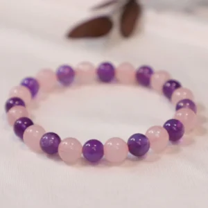 Rose Quartz + Amethyst Bracelet