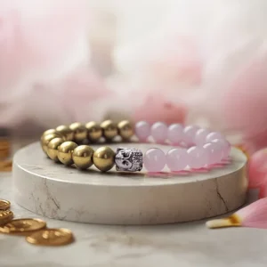 Rose Quartz & Pyrite Bracelet