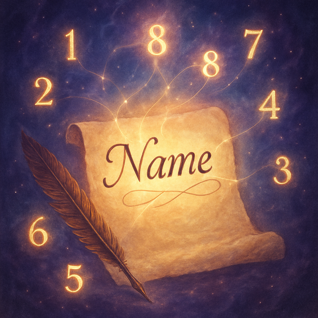 Name Numerology a mystical illustration of name numerology